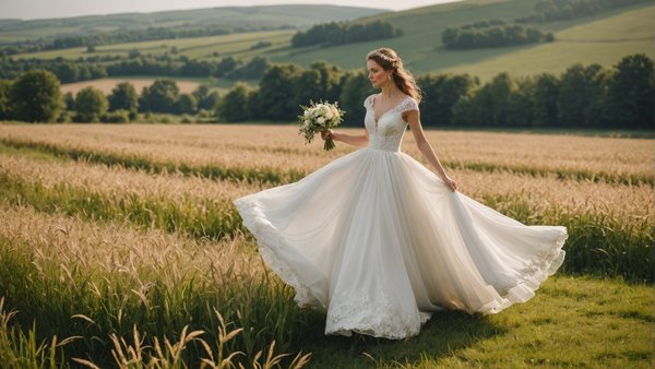 Robe champêtre de mariage : élégance et liberté pour l'été